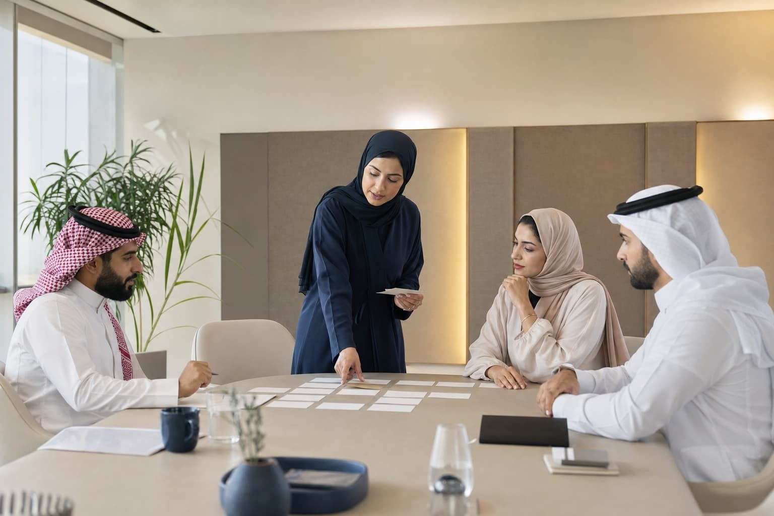 Organisation workshop in a Riyadh office
