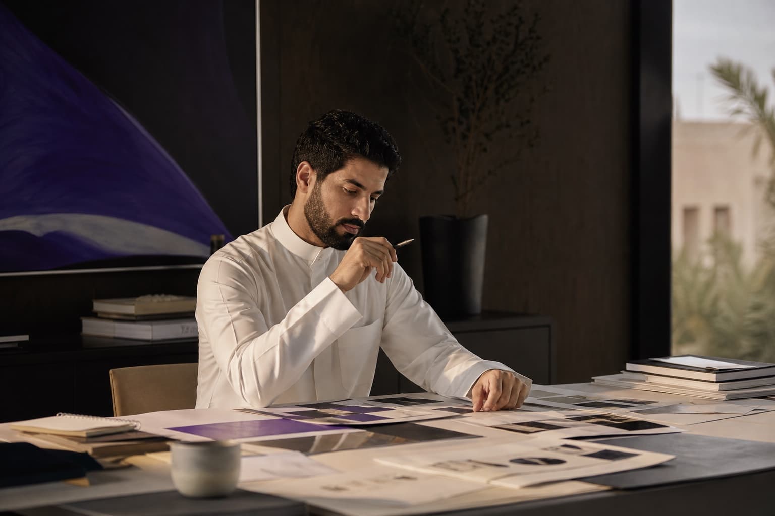 Creative strategist preparing an editorial ideas board