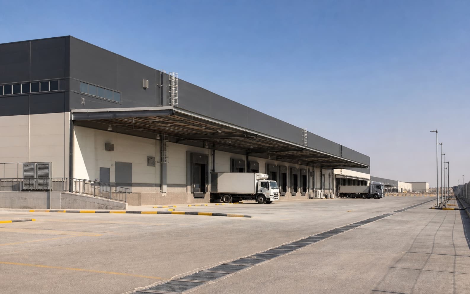 Modern logistics facility in a Saudi industrial district
