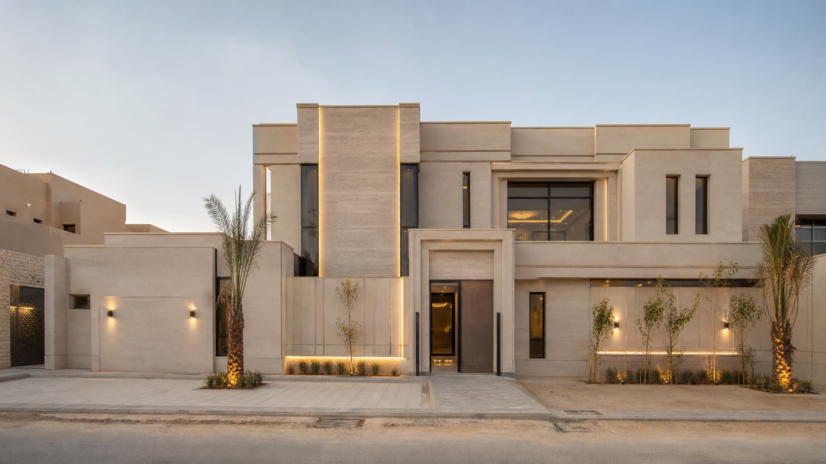 Completed modern Saudi residential villa